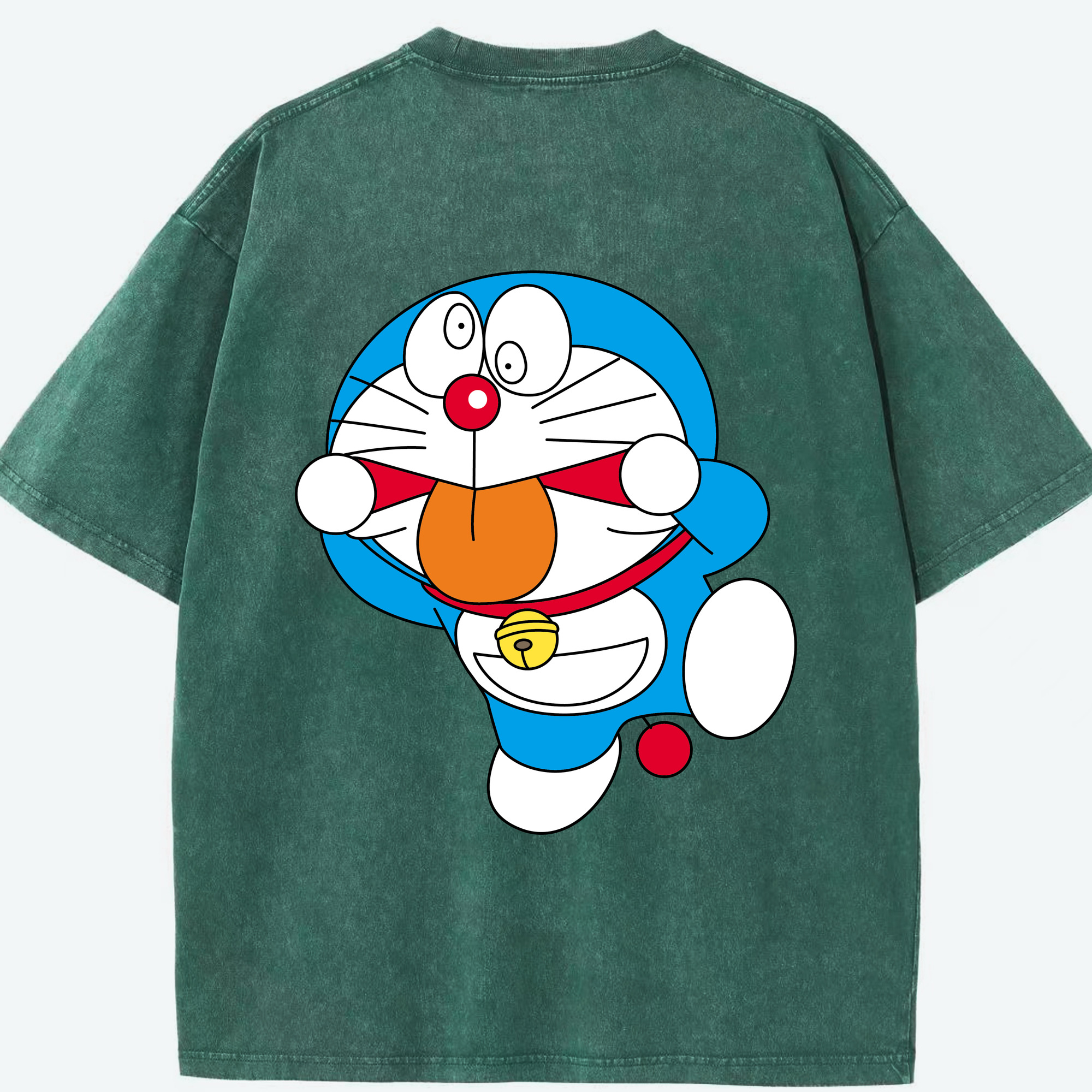 （画像用） ドラえもん Doraemon 綿100% ヴィンテージ風 半袖Tシャツ（背面プリント）